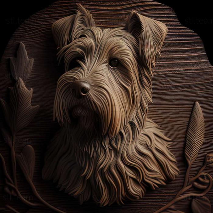 3D model Hungarian wire  haired goat dog (STL)